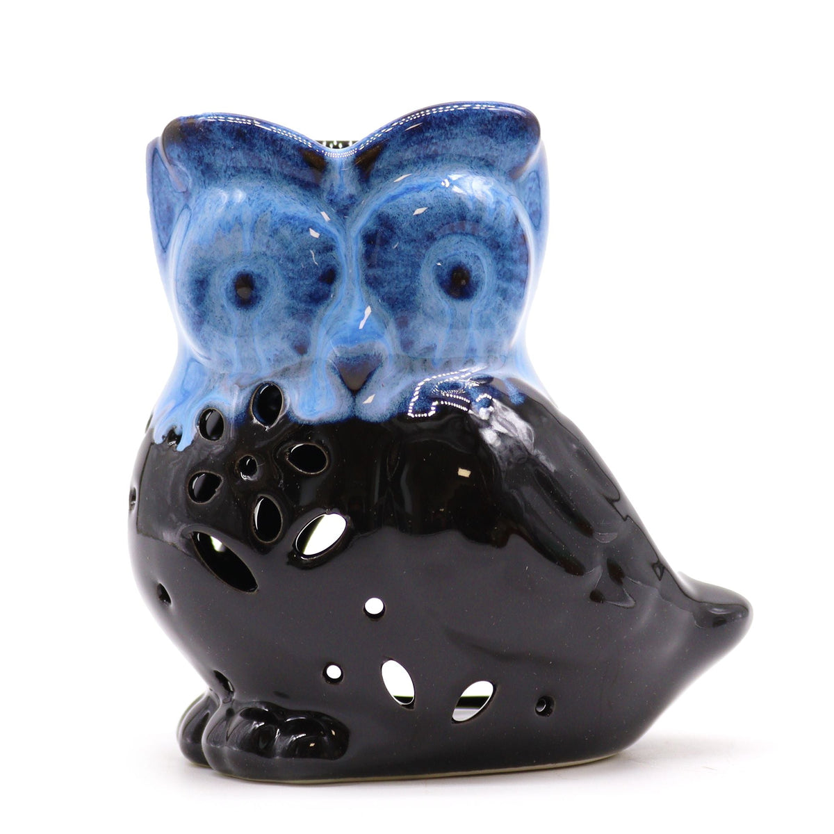 Classic Rustic Oil Burner - Owl Side - on (assorted) Classic Rustic Oil Burners - Bath Indulgence
