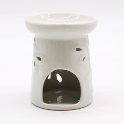 Classic White Oil Burner - Dragonfly Classic White Oil Burners - Bath Indulgence