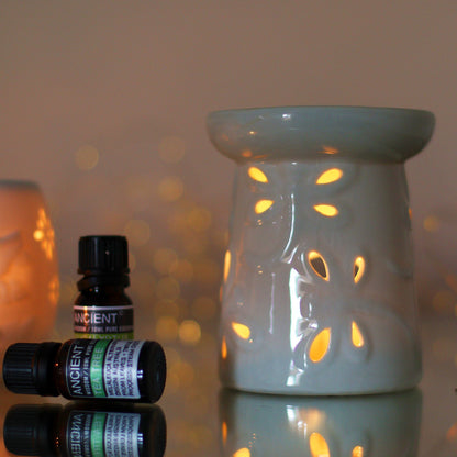 Classic White Oil Burner - Dragonfly Classic White Oil Burners - Bath Indulgence