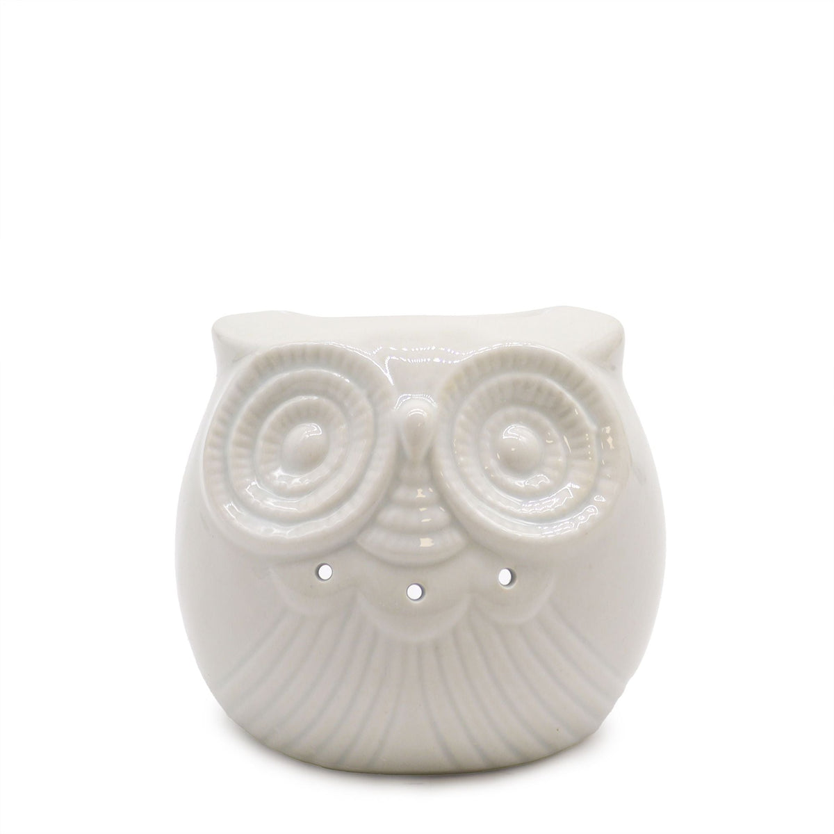 Classic White Oil Burner - Short Owl Classic White Oil Burners - Bath Indulgence