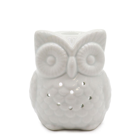 Classic White Oil Burner - Tall Owl Classic White Oil Burners - Bath Indulgence