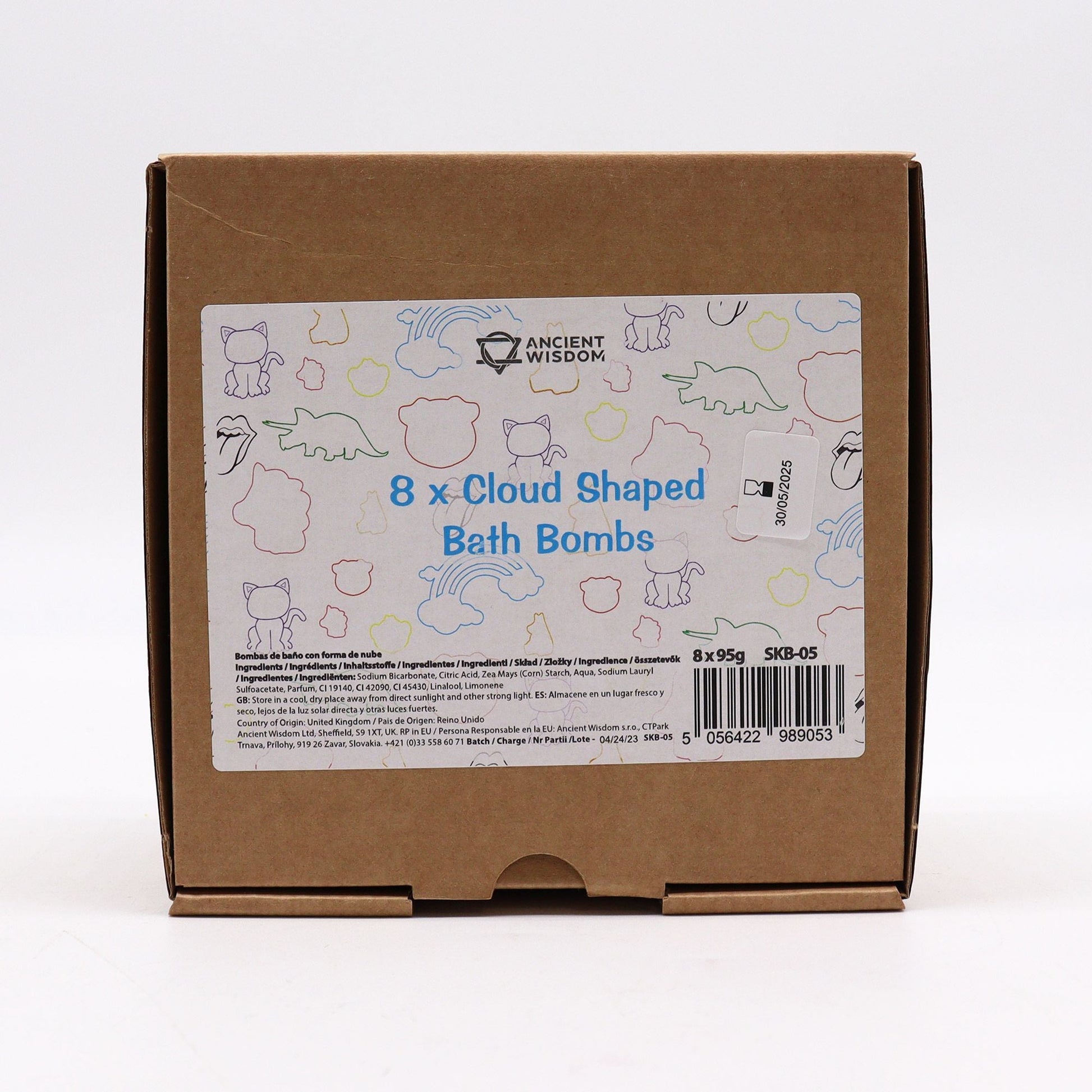 Cloud Bathbomb 95g Shaped Bath Bombs for Kids - Bath Indulgence