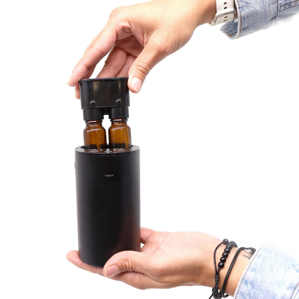 Double (switchable) Essential Oil Waterless Nebulizer - USB to C Aroma Diffusers - Bath Indulgence