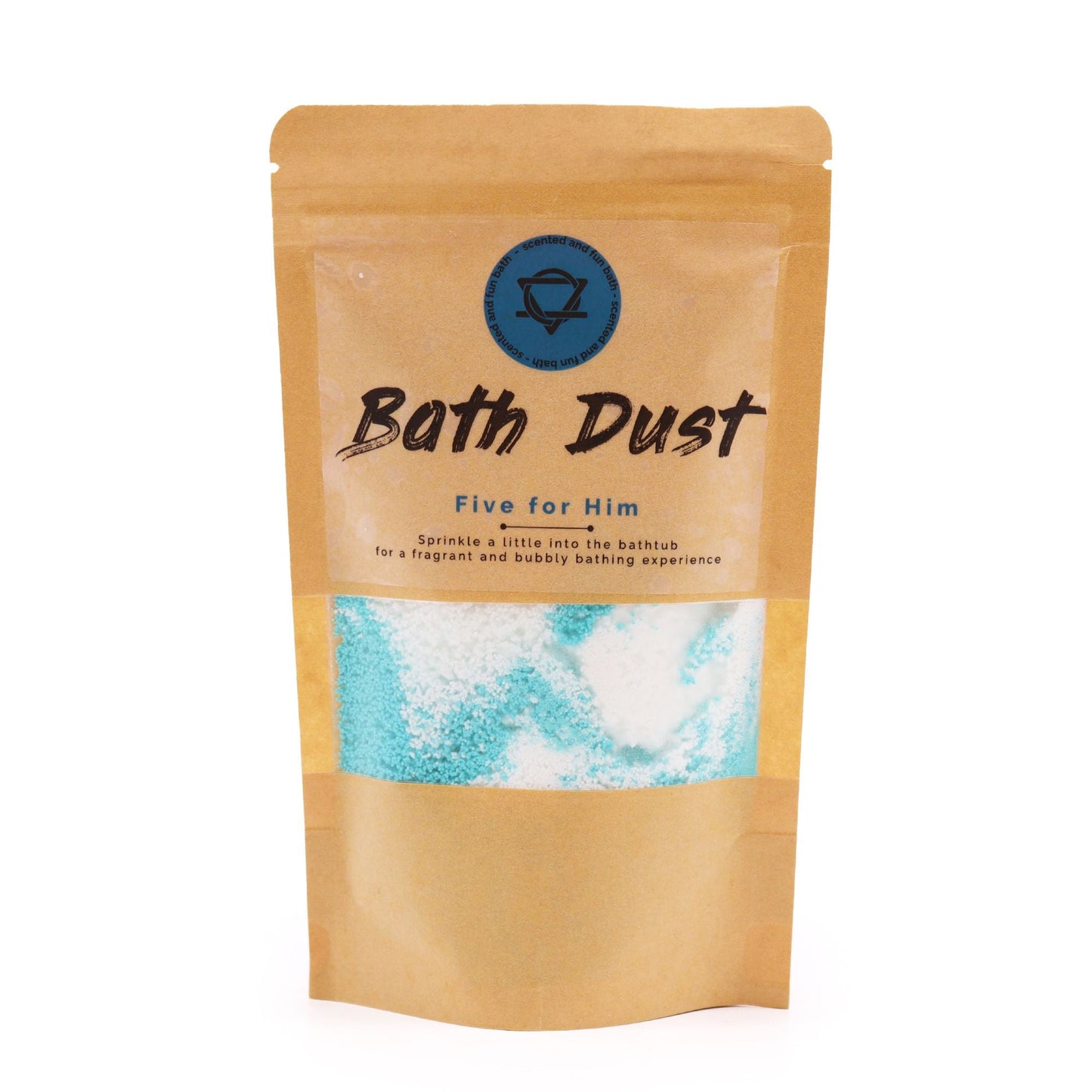 Five for Him Bath Dust - Signature Masculine Bouquet Scent - 190g Pouch Bath Dust - 190g - Bath Indulgence