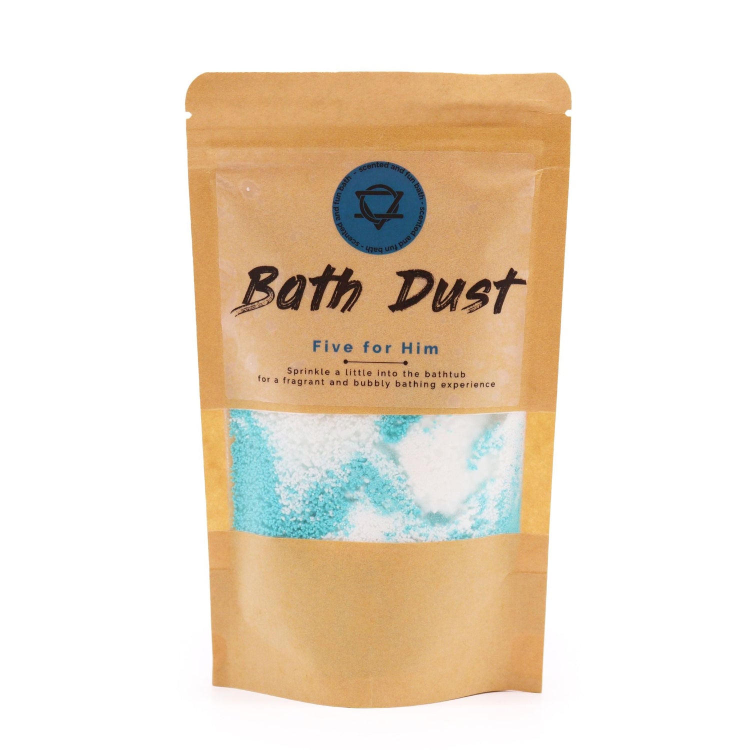 Five for Him Bath Dust - Signature Masculine Bouquet Scent - 190g Pouch Bath Dust - 190g - Bath Indulgence
