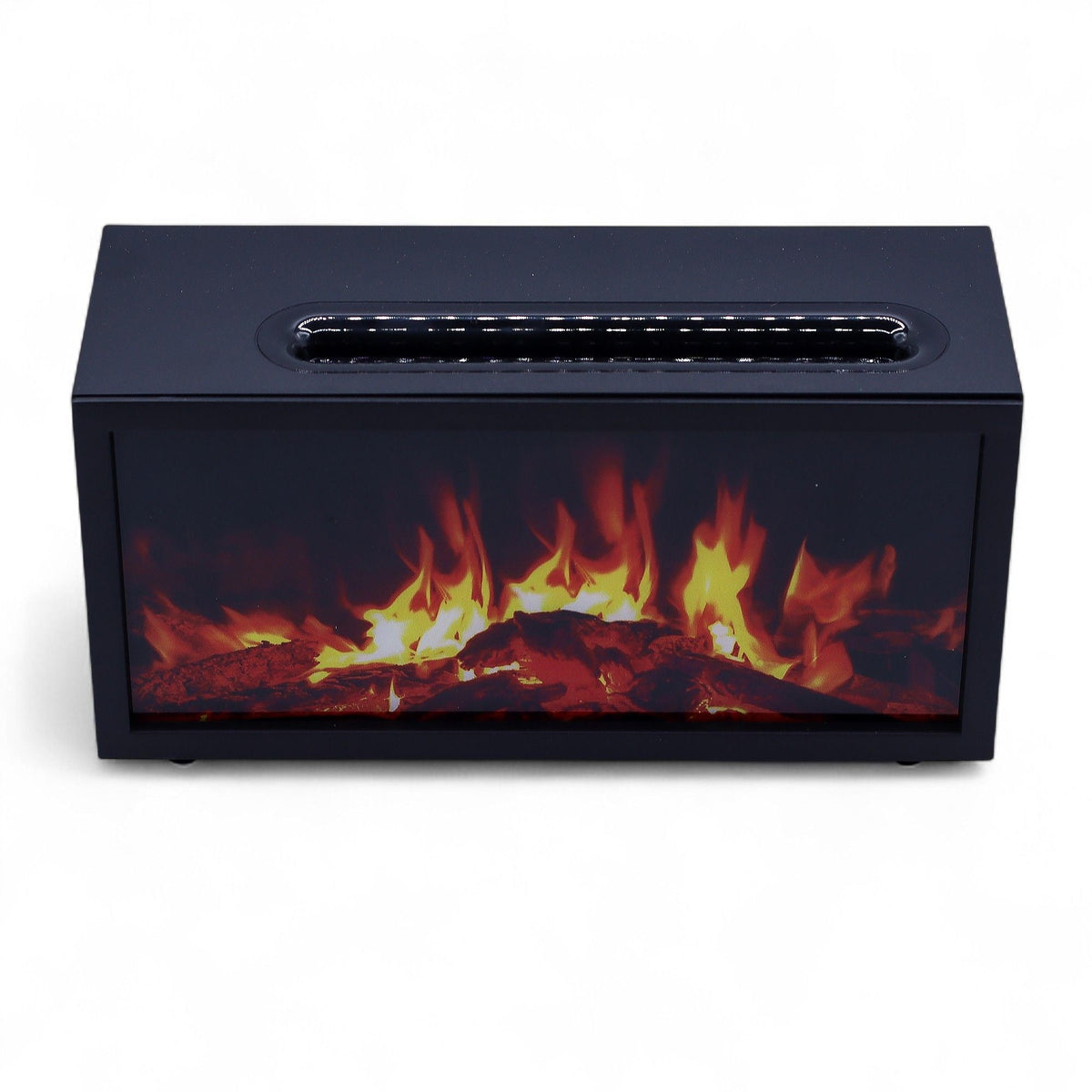 Flame Effect Aroma Diffuser with Birdsound - Black USB - Colour Change Aroma Diffusers - Bath Indulgence