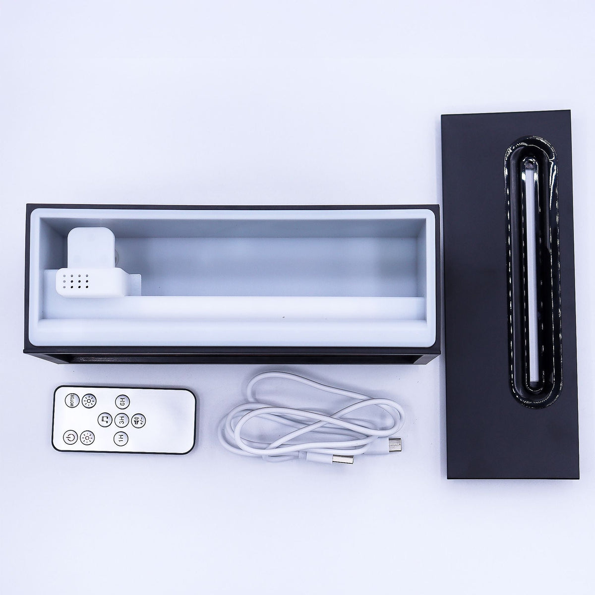 Flame Effect Aroma Diffuser with Birdsound - Black USB - Colour Change Aroma Diffusers - Bath Indulgence