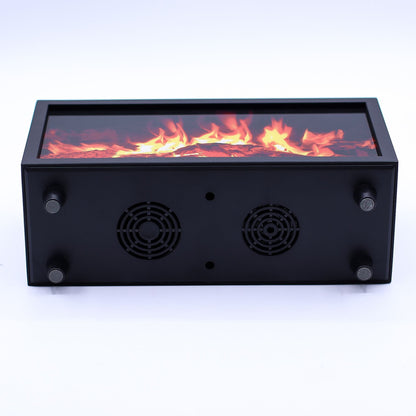 Flame Effect Aroma Diffuser with Birdsound - Black USB - Colour Change Aroma Diffusers - Bath Indulgence