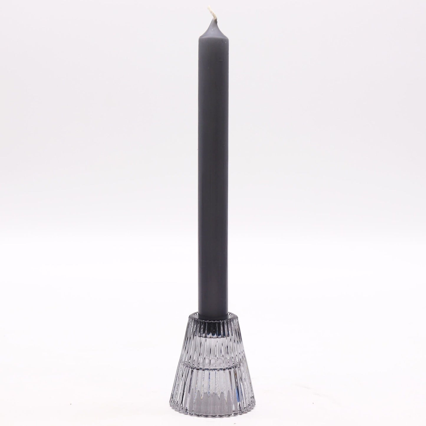 Flip Dinner Candle / Tealight Holder - Midnight Grey Glass Candle Holders & Jars - Bath Indulgence