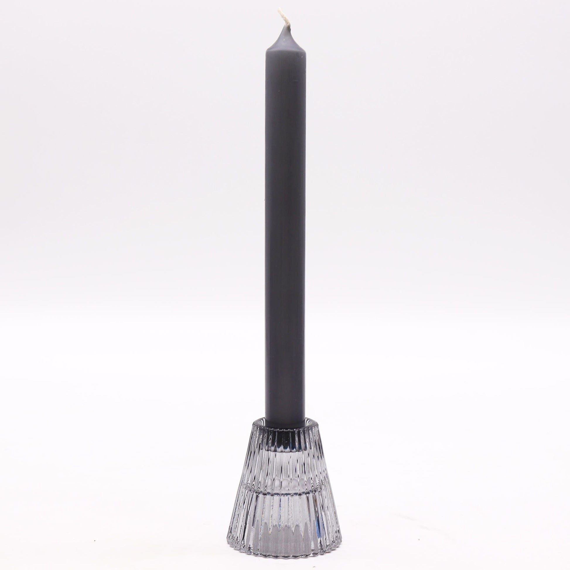 Flip Dinner Candle / Tealight Holder - Midnight Grey Glass Candle Holders & Jars - Bath Indulgence