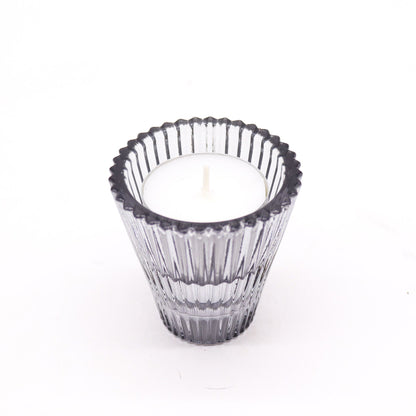 Flip Dinner Candle / Tealight Holder - Midnight Grey Glass Candle Holders & Jars - Bath Indulgence