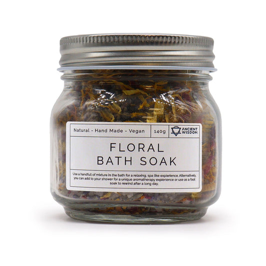 Floral Bath Soak - Natural - 140g Floral Bath Soak & Facial Steam Blend - Bath Indulgence