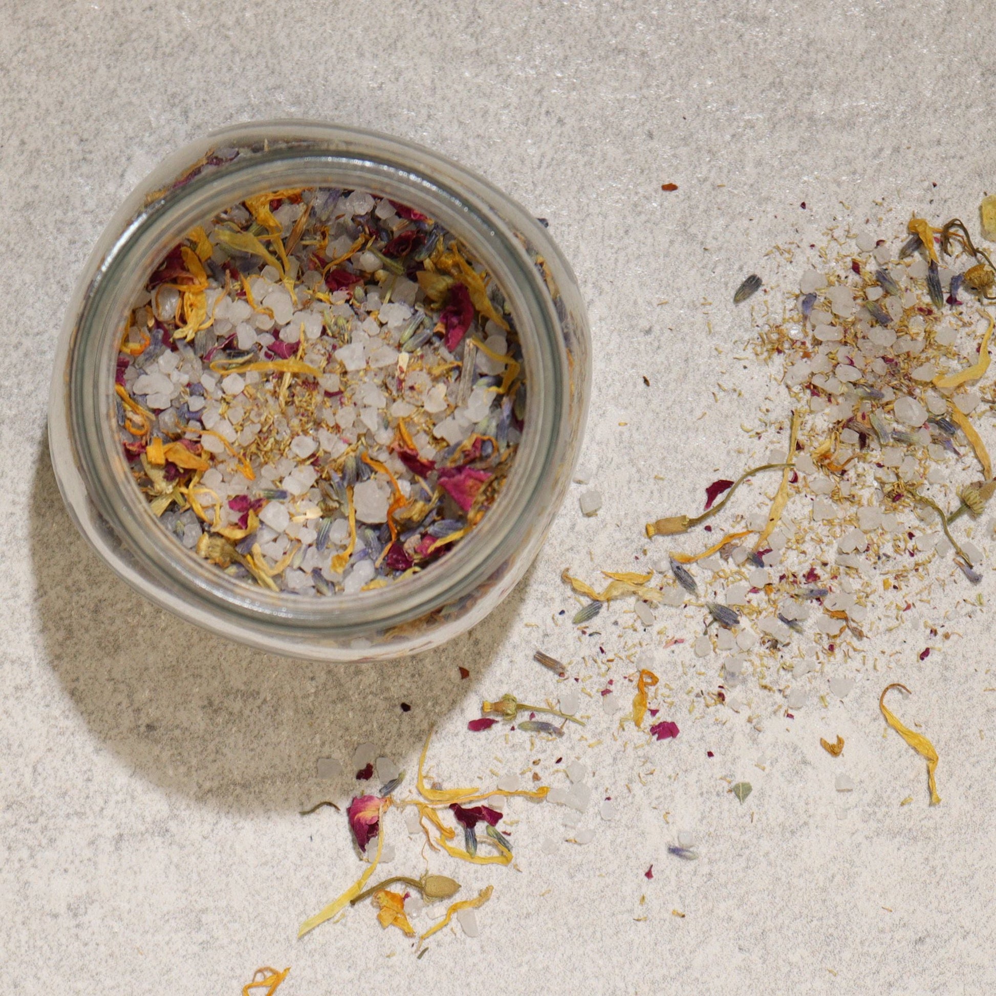 Floral Bath Soak - Natural - 140g Floral Bath Soak & Facial Steam Blend - Bath Indulgence