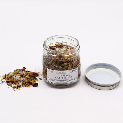 Floral Bath Soak - Natural - 140g Floral Bath Soak & Facial Steam Blend - Bath Indulgence