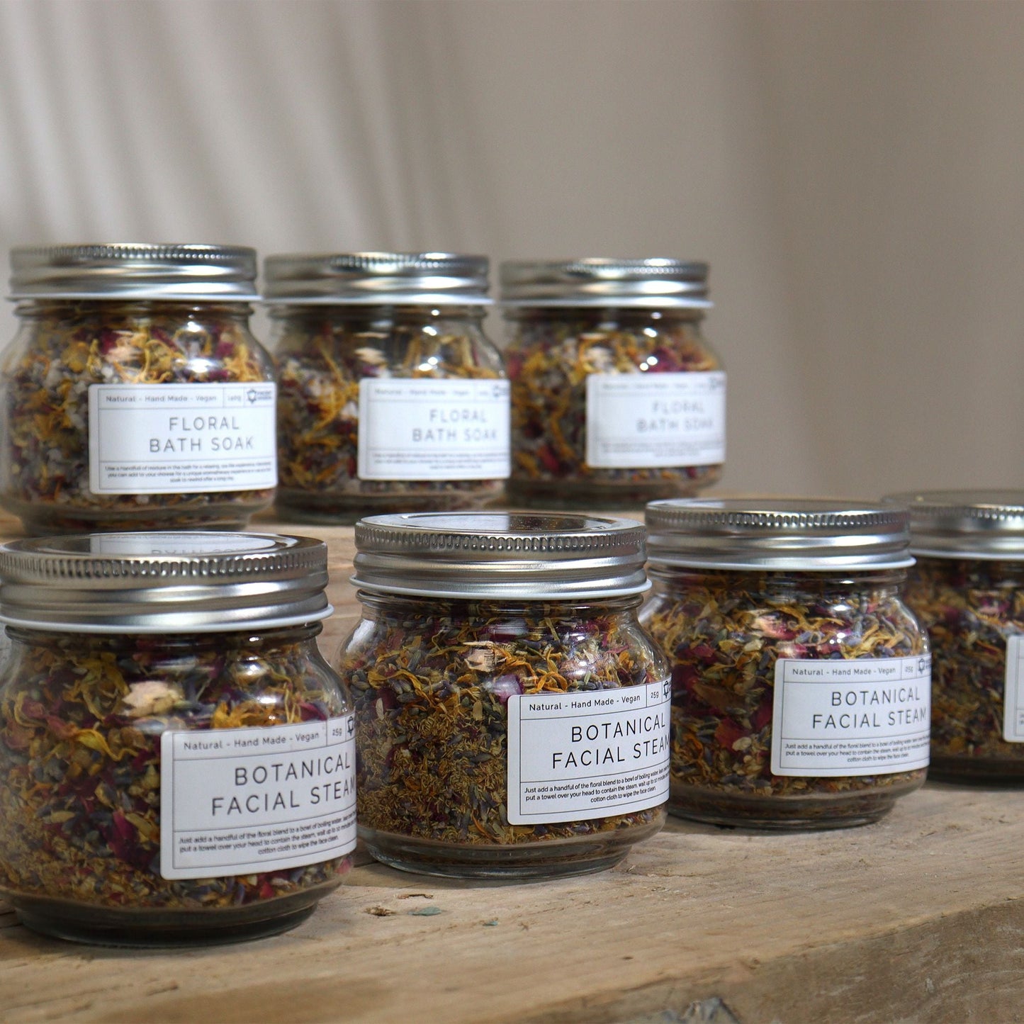 Floral Bath Soak - Natural - 140g Floral Bath Soak & Facial Steam Blend - Bath Indulgence