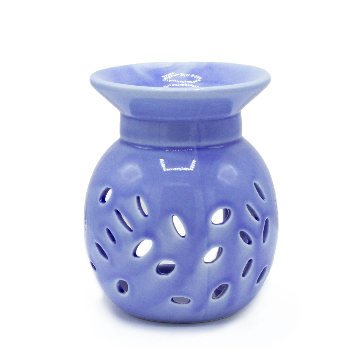 Floral Oil Burner - Lavender Various Shaped Ceramic Oil Burners - Bath Indulgence