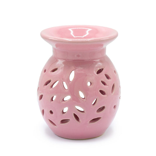Floral Oil Burner - Rose Various Shaped Ceramic Oil Burners - Bath Indulgence