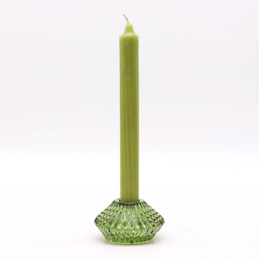 Flower Flip Dinner Candle / Tealight Holder - Garden Jade Glass Candle Holders & Jars - Bath Indulgence