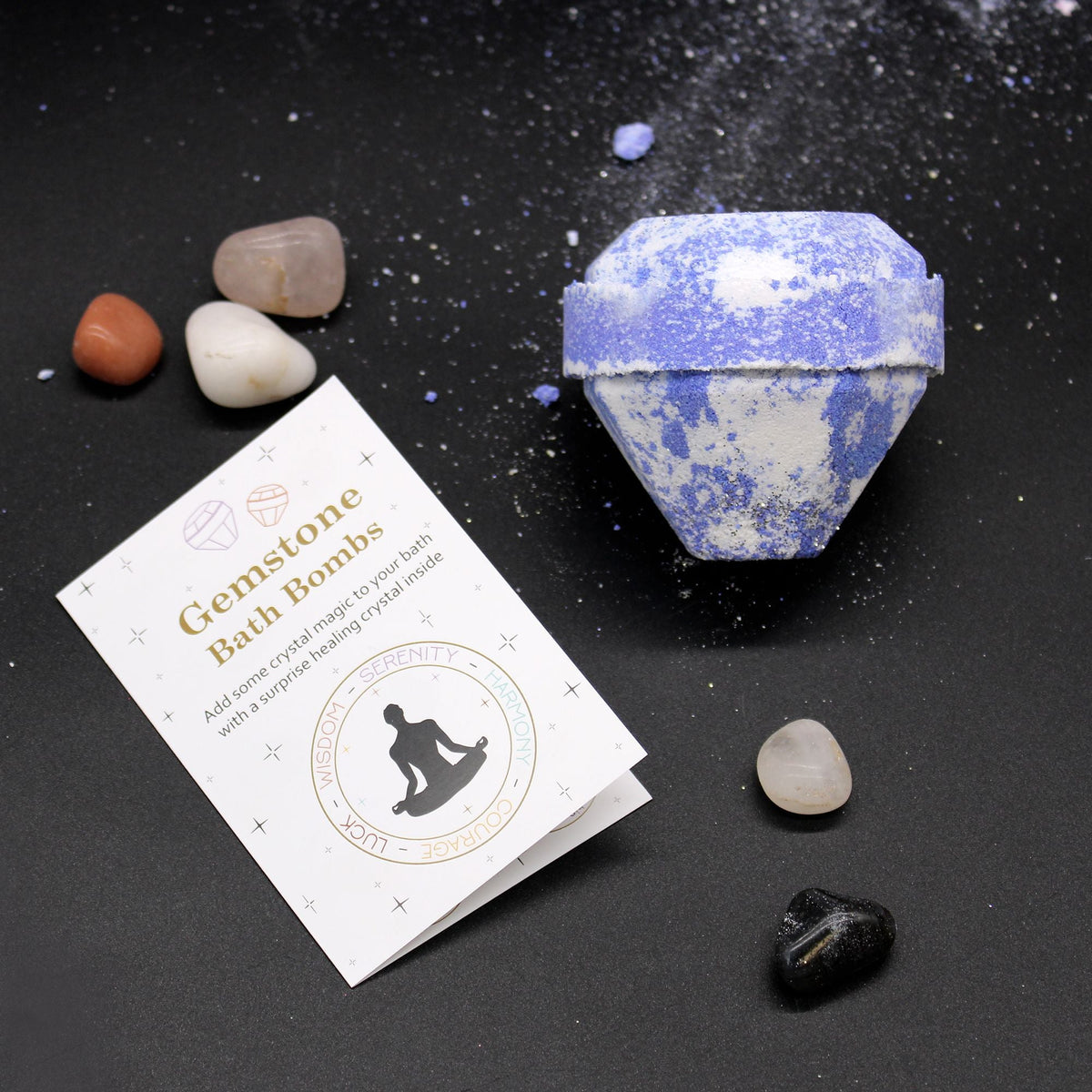 Gemstone Bath Bomb - Raspberry & Pomegranate Gemstone Bath Bomb - Bath Indulgence