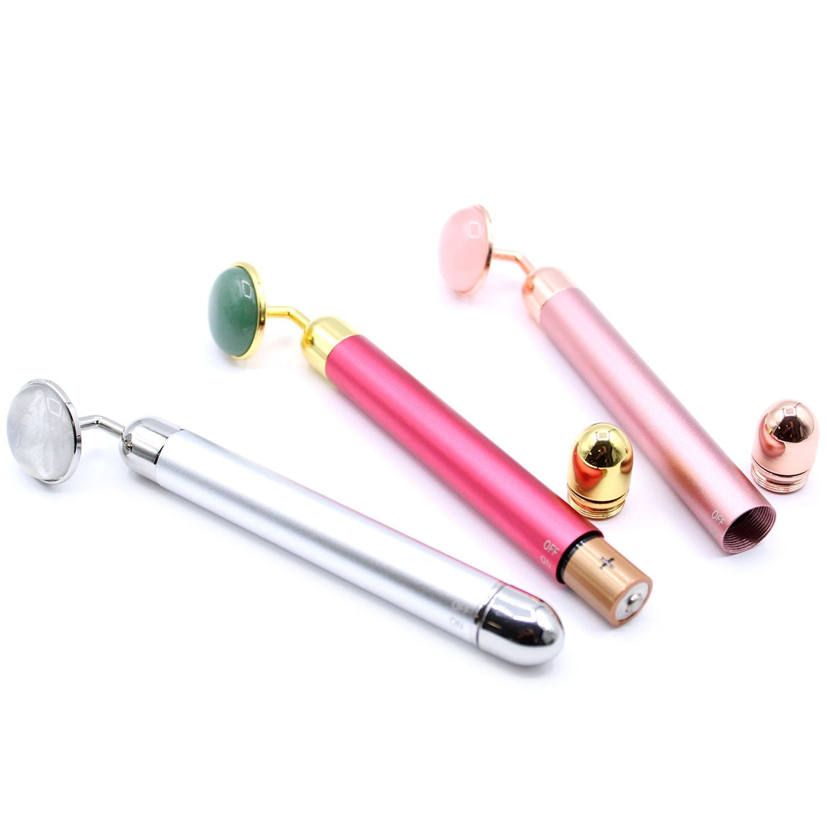 Gemstone Vibration Pad - Rock Quartz Gemstone Face Rollers - Bath Indulgence