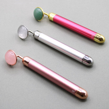 Gemstone Vibration Pad - Rock Quartz Gemstone Face Rollers - Bath Indulgence