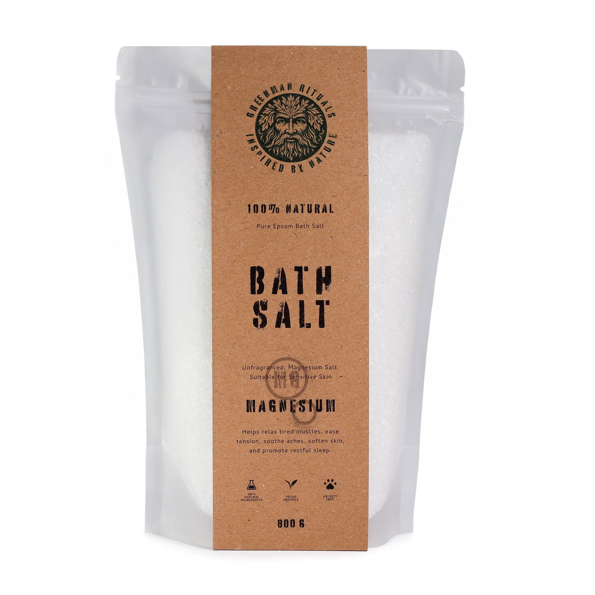 Greenman Rituals Magnesium Epsom Bath Salt – Pure Formula Greenman Rituals Bath Salts - Bath Indulgence