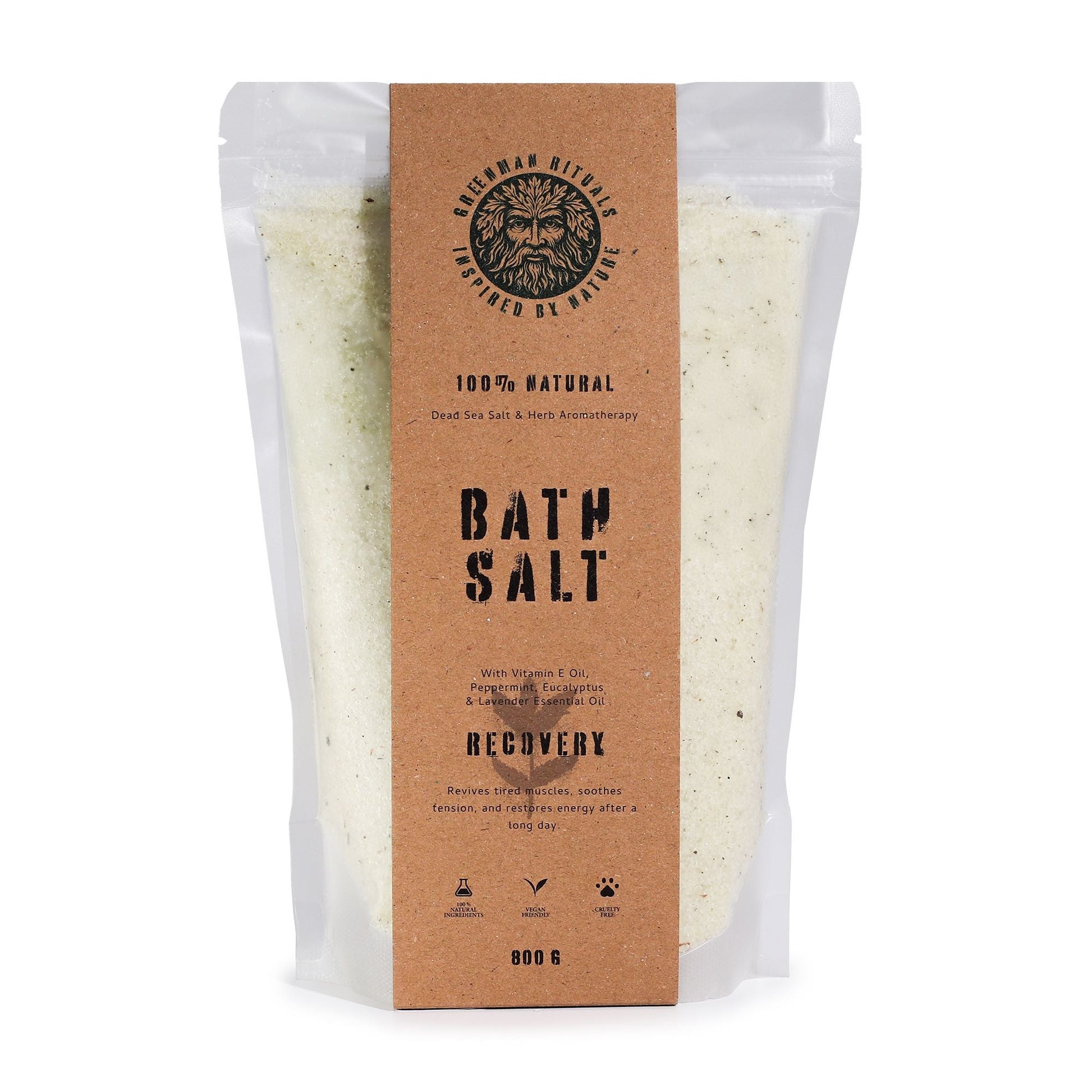 Greenman Rituals Menthol Aromatherapy Epsom Bath Salt – Recovery Greenman Rituals Bath Salts - Bath Indulgence