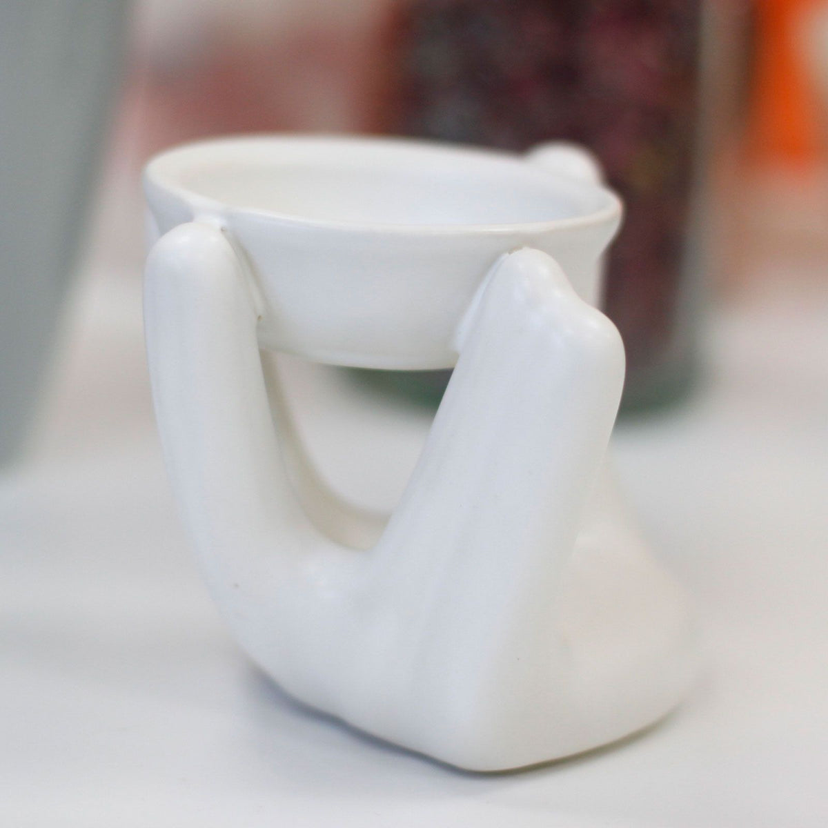 Helping Hand Oil Burner - White Cool Designs Oil Burners - Bath Indulgence