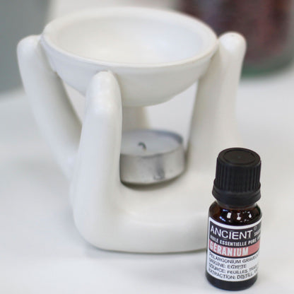 Helping Hand Oil Burner - White Cool Designs Oil Burners - Bath Indulgence
