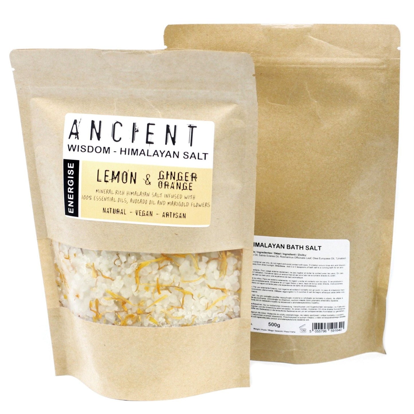 Himalayan Bath Salt Blend 500g - Energise Himalayan Bath Salt Blends - 500g - Bath Indulgence