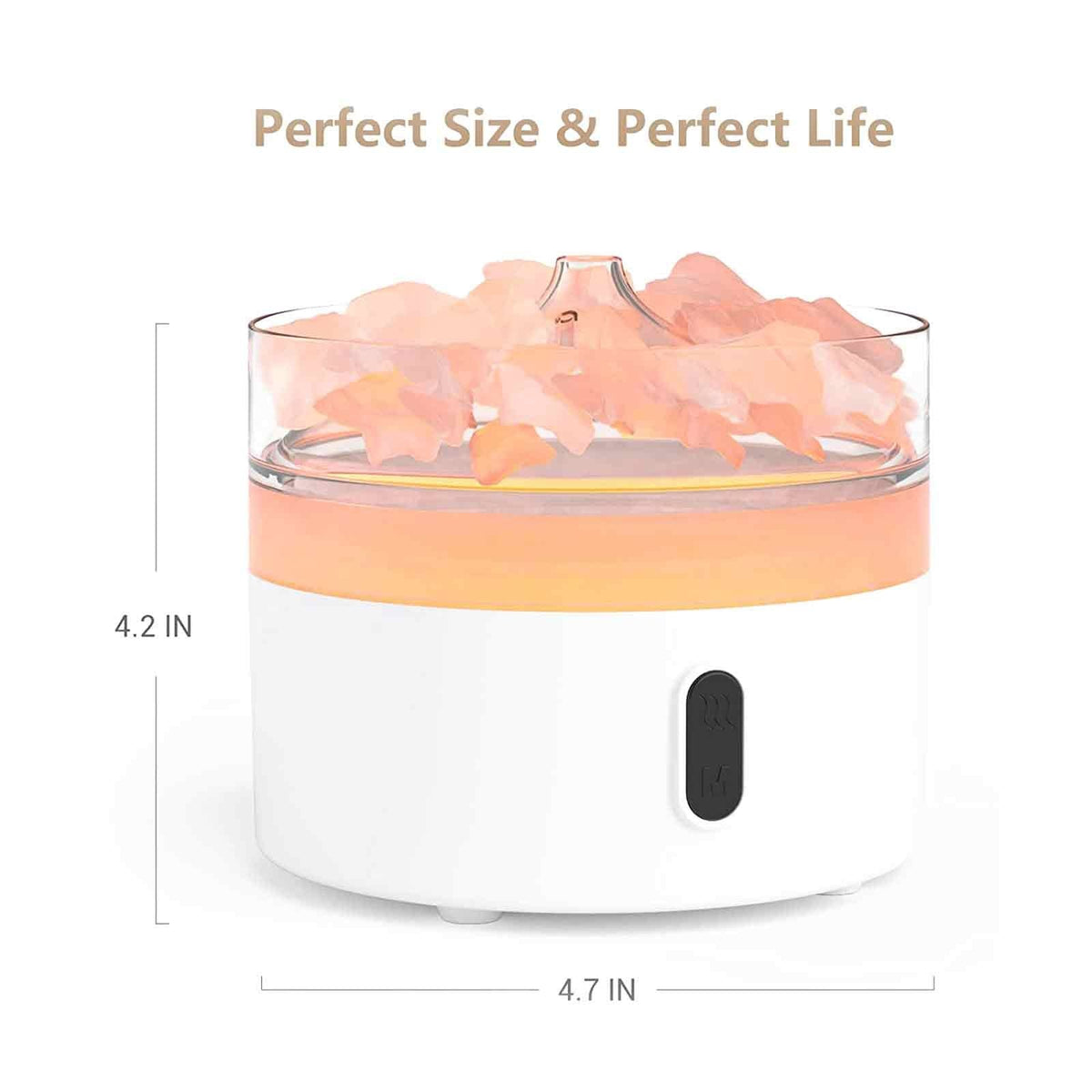 Himalayan Salt Aroma Diffuser - Night Light - USB - C - Flame Effect ( salt included) Aroma Diffusers - Bath Indulgence