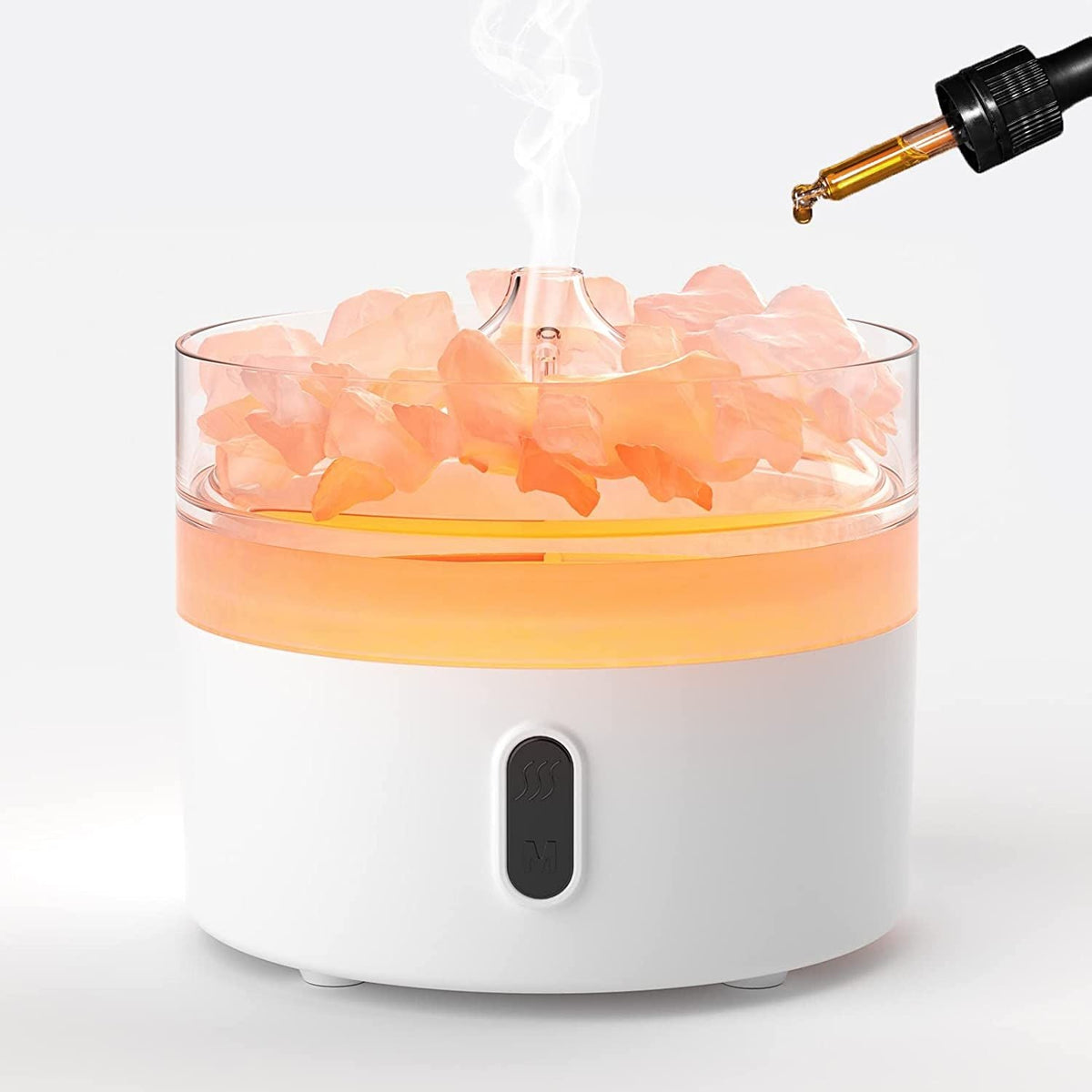 Himalayan Salt Aroma Diffuser - Night Light - USB - C - Flame Effect ( salt included) Aroma Diffusers - Bath Indulgence