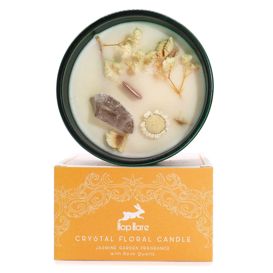 Hop Hare Crystal Magic Flower Candle - The Lion Hop Hare Crystal Magic Flower Candles - Bath Indulgence