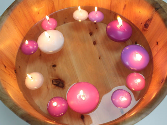 Large Floating Candle - Lilac Floating Candles - Bath Indulgence