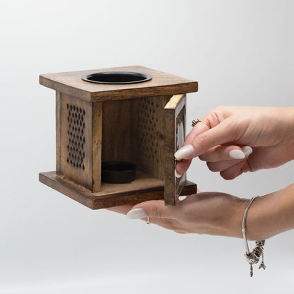 Large Mango Box Burner - Buddha Mango Wood Oil Burners - Bath Indulgence