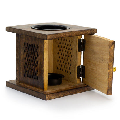 Large Mango Box Burner - Elephant Mango Wood Oil Burners - Bath Indulgence