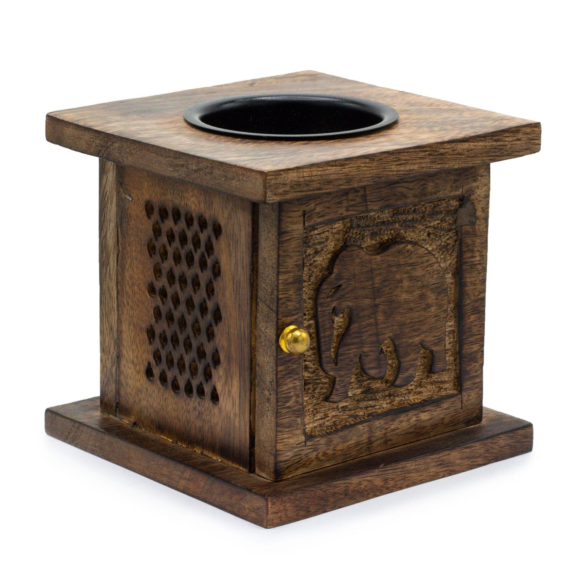 Large Mango Box Burner - Elephant Mango Wood Oil Burners - Bath Indulgence