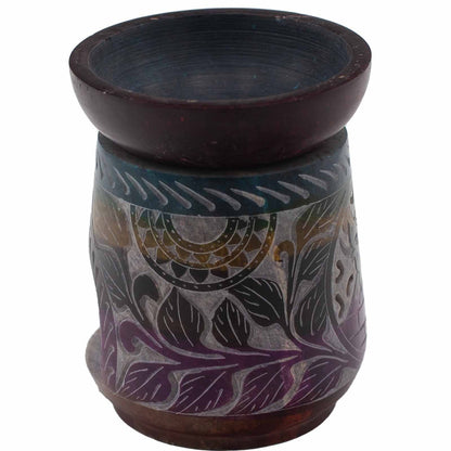 Large Soapstone Oil Burner 13x10cm - Elephant - Five Colours Soapstone Oil Burners - Bath Indulgence