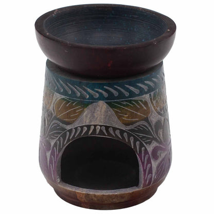 Large Soapstone Oil Burner 13x10cm - Elephant - Five Colours Soapstone Oil Burners - Bath Indulgence
