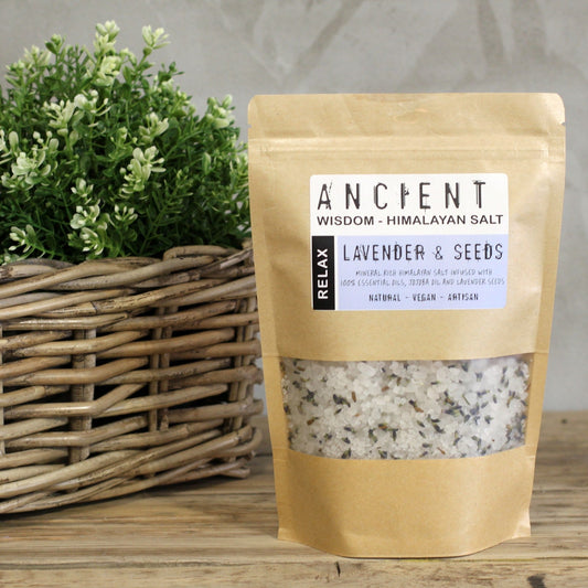 Lavender & Jojoba Essential Oil 500g Handmade Bath Salts - Bath Indulgence