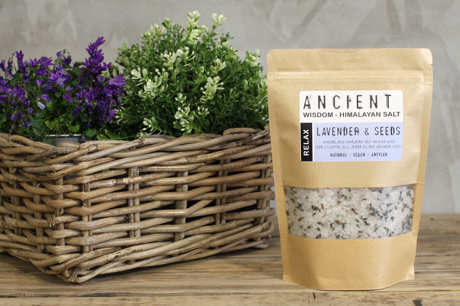 Lavender & Jojoba Essential Oil 500g Handmade Bath Salts - Bath Indulgence