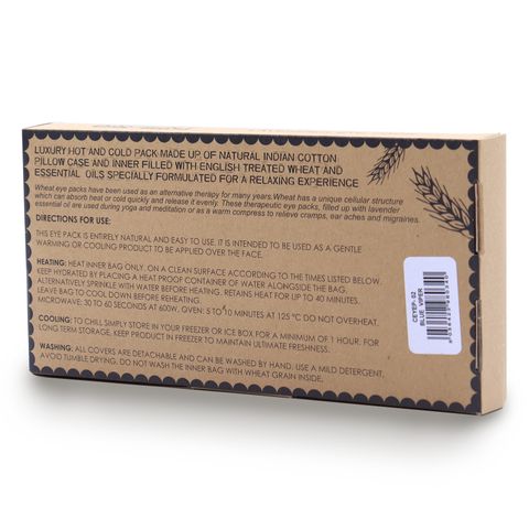 Lavender Natural Cotton and Juco Eye Pillow in Gift Box - Blue Viper Eye Pillow With Gift Box - Bath Indulgence