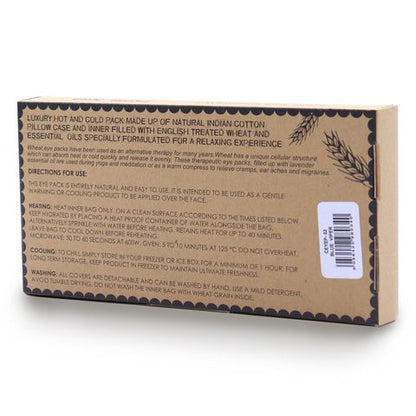 Lavender Natural Cotton and Juco Eye Pillow in Gift Box - Blue Viper Eye Pillow With Gift Box - Bath Indulgence