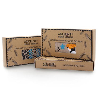 Lavender Natural Cotton and Juco Eye Pillow in Gift Box - Night Leopard Eye Pillow With Gift Box - Bath Indulgence