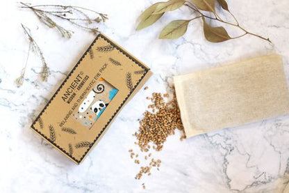 Lavender Natural Cotton and Juco Eye Pillow in Gift Box - Sleepy Panda Eye Pillow With Gift Box - Bath Indulgence