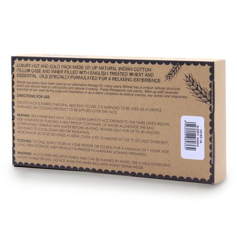 Lavender Natural Cotton and Juco Eye Pillow in Gift Box - Sleepy Panda Eye Pillow With Gift Box - Bath Indulgence