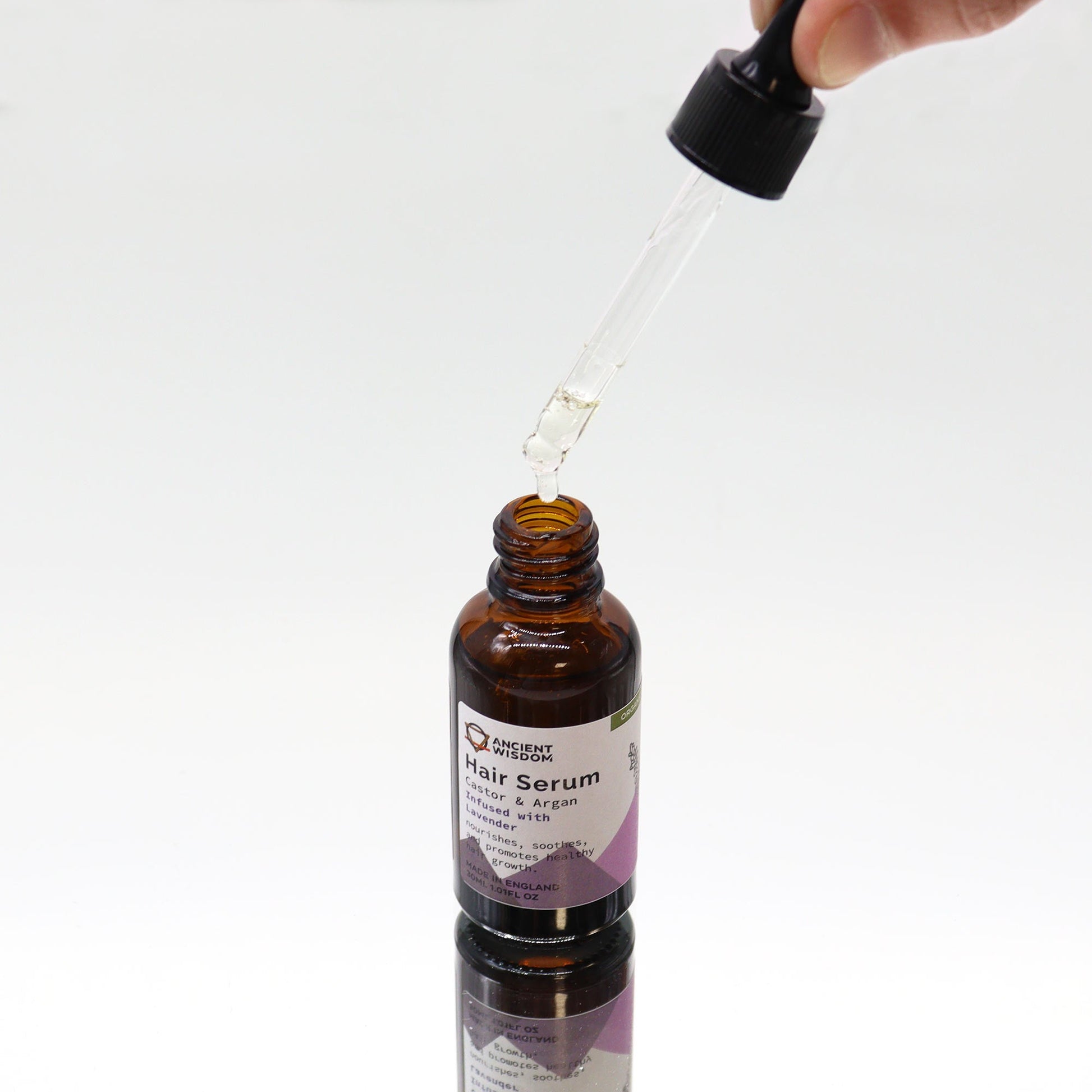 Lavender Organic Hair Serum 30ml - Handmade In UK Vegan Premium Ingredients - Bath Indulgence