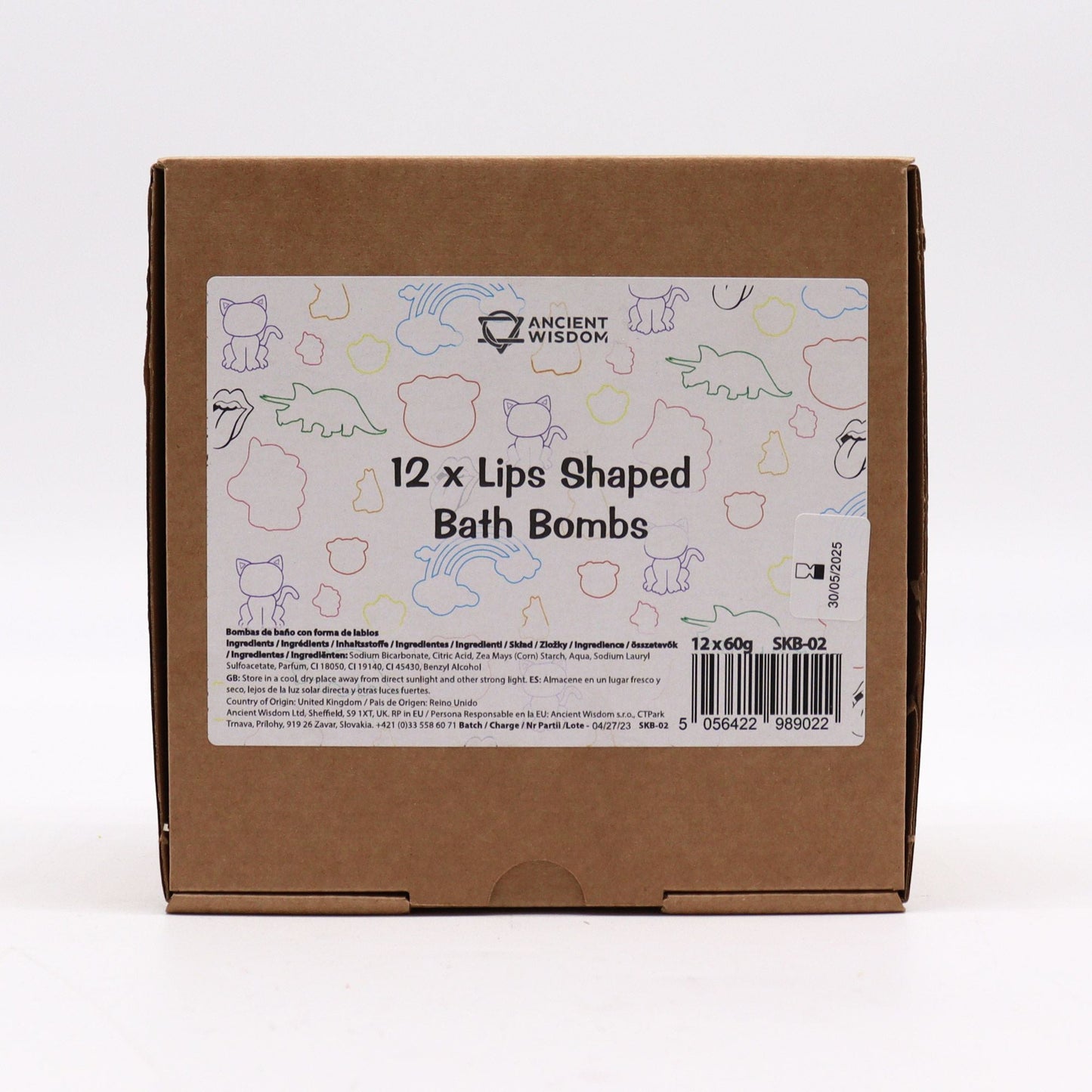 Lips Bathbomb 60g Shaped Bath Bombs for Kids - Bath Indulgence