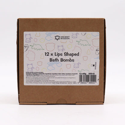 Lips Bathbomb 60g Shaped Bath Bombs for Kids - Bath Indulgence
