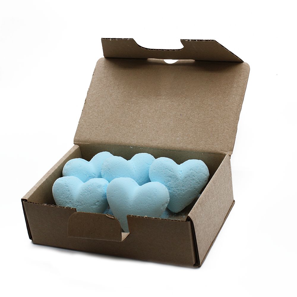 Love Heart Bath Bomb 70g - Baby Powder Scent Love Heart Bath Bomb 70g - Bath Indulgence